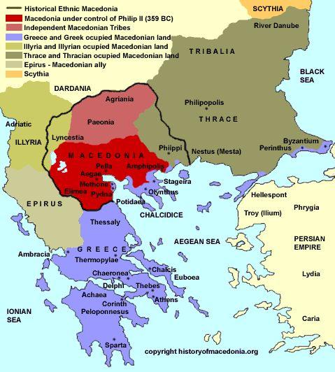 The Rise of Macedonia The Macedonians were a primitive people from the north of Greece. Philip II took the throne in 359 BCE, and reorganized the Macedonian army.