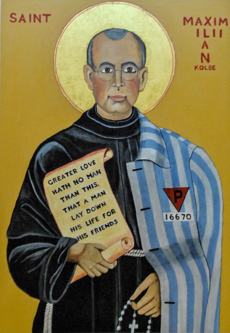 Icon of Maximilian Kolbe Classroom Three MAXIMILIAN MARY KOLBE (1894-1941) was born near Lodz, Poland. He became a Franciscan friar, and eventually a priest and missionary to Japan.