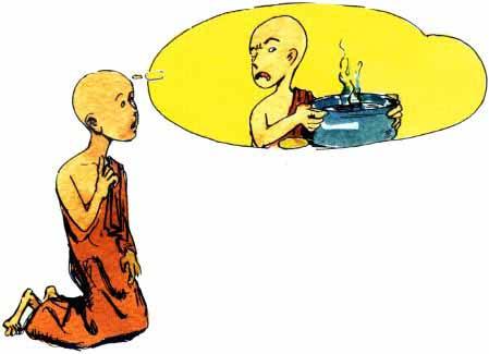 The Buddha and Rahula No lying Rahula, the only son of the Buddha, became a monk. He was the youngest in the Sangha. All the monks loved and spoiled him. Rahula did whatever he liked.