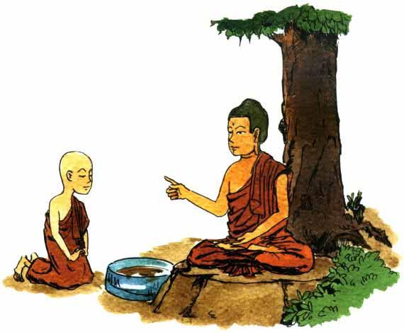 No, it s dirty! Rahula replied. Then the Buddha asked Rahula to throw the water away. The Buddha told Rahula, When water gets dirty, no one wants it.