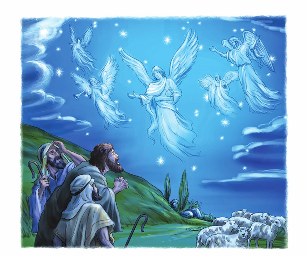 December 14 Angel Star And suddenly there was with the angel a multitude of the heavenly host praising God and saying, Glory to God in the highest, and on earth peace among those with whom He is
