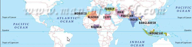 Iraq, Sudan, Libya, Algeria, Tunisia The Revelation 6 War results in the destruction of ¼ of humanity (1.
