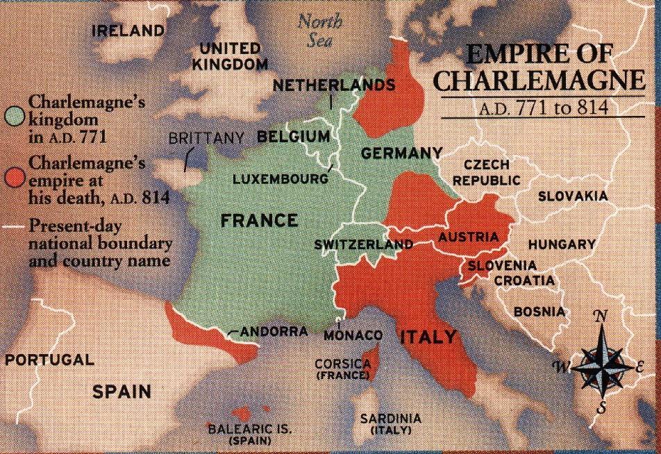 Charlemagne's Legacy: He extended Christianity across Europe This included areas controlled by people the Romans considered barbarians The