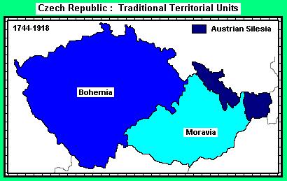 Appendix Map 1: Historical parts of the Czech lands, situation between 1744 and 1918 Source: