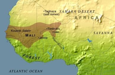 KINGDOM OF MALI (1240-1400) Mansa Musa commissioned a palace and a giant mosque to be built in Timbuktu,