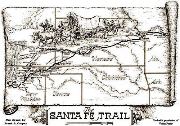 -One of the busiest trails -780 miles that led from Independence, Missouri to Santa Fe, New Mexico -Each spring