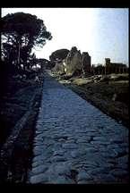 Below: Remains of a road in Turkey Above: Roman road at Sardis Above: The Appian Way, extending 50,000 miles, connected