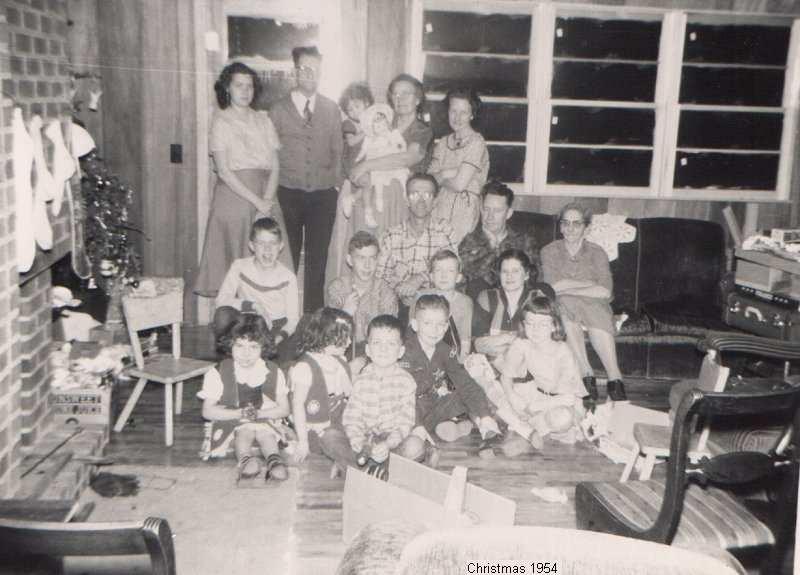 Christmas 1954 with Grandmother Neal Daily Family 1956