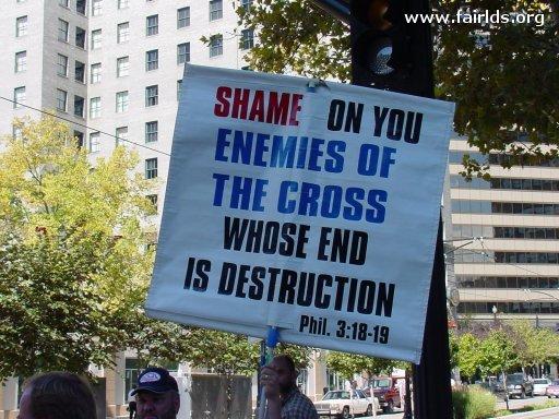 ENEMIES OF THE CROSS Even in Paul s day, many not just a few, lived as enemies of the cross. Not only was their destiny destruction, but their god was their stomach.