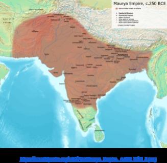 #3.2 Maurya Empire The Mauryan Empire ruled parts of India from 321 BCE until 185 BCE. In 269 B.C.E. Ashoka Maurya inherited the throne of the Mauryan Empire in India.