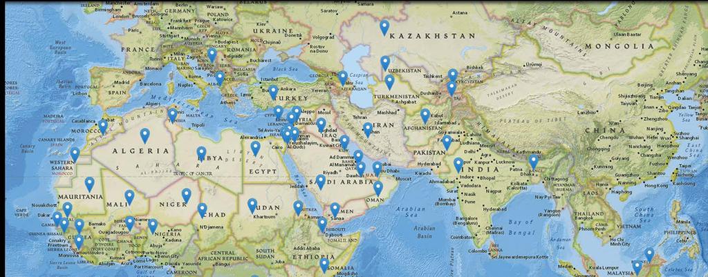 CCSMEMC Core and Extended Regions of the Middle East Afghanistan, Albania, Bangladesh, Bosnia-Herzegovina, Brunei, Burkina Faso, Chad, Djibouti, Eritrea, Gambia, Guinea,