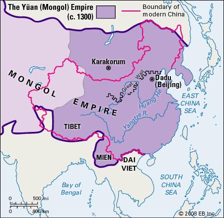 Mongol rule in China was known as