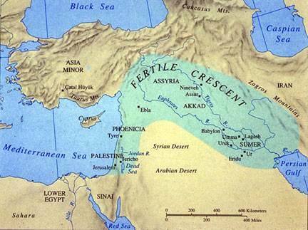 Mesopotamia Land between two rivers (Tigris and Euphrates), which yearly