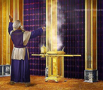 (Re 8:3) And another angel came and stood at the altar, having a golden censer; and there was given unto him much incense, that he should offer it with the prayers of all saints upon the golden altar