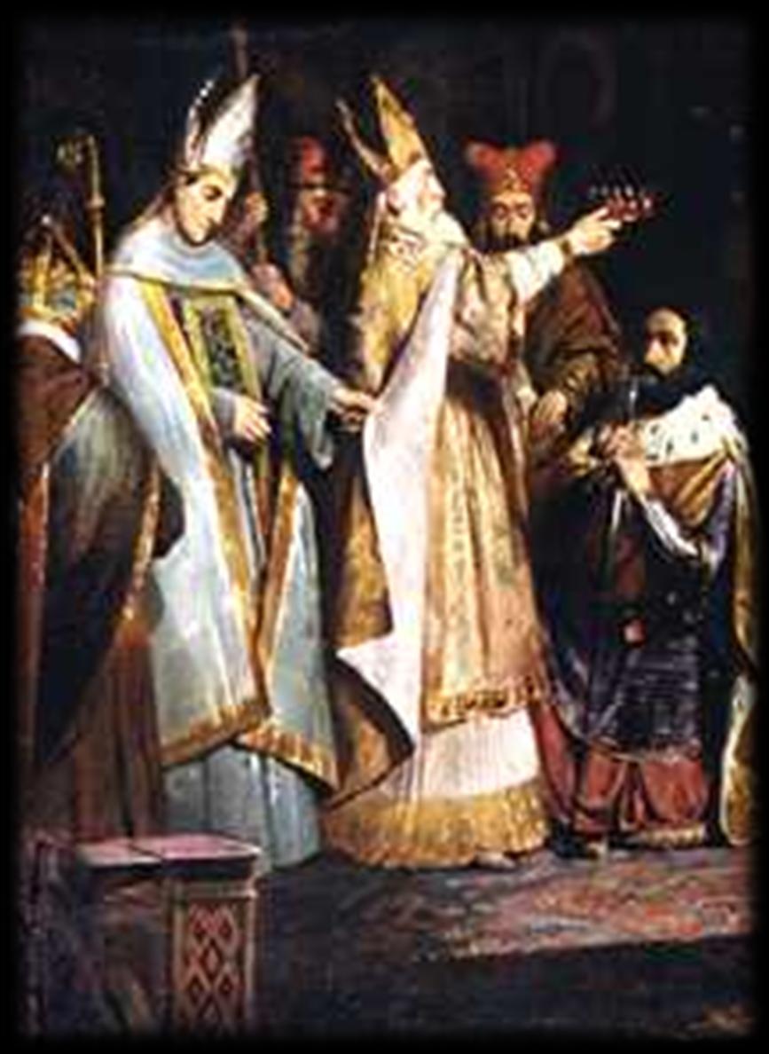 D) The pope anointed Charlemagne