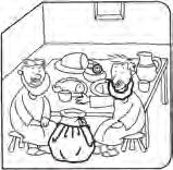 Lesson 7 Important: Put the StoryBoard away and out of reach of children. Panel 3 Hold up Panel 3. Say: Jesus and Zacchaeus are at Zacchaeus house having dinner. They re eating delicious fruit.
