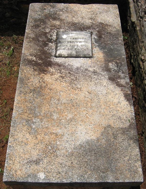William Thomas Satterwhite was buried soon after in the family plot in Pine Mountain, Georgia in Troup County at Flat Shoals Primitive Baptist Church Cemetery John Satterwhite brother of Elijah died
