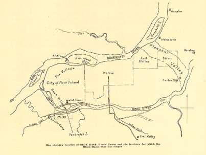 Black Hawk War (1832) 5 April- Black Hawk and band cross Mississippi and begin journey up Sinnissippi