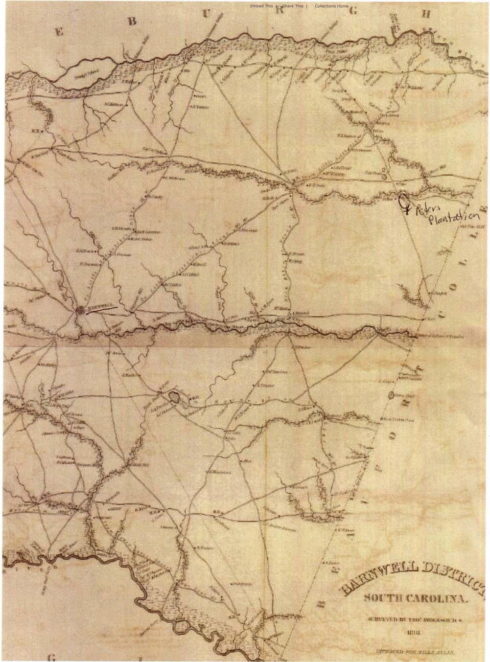 Above map is from 1818 and shows where