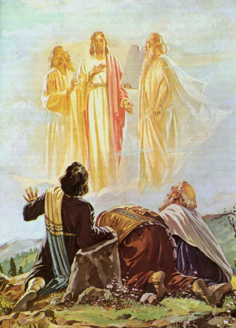 4th Luminous Mystery Transfiguration of Christ on Mount Tabor "He took with him Peter and John and James, and went up on the mountain to pray.