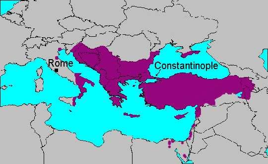 Heaven on Earth 8 62 Map of the maximum extent of the Byzantine Empire (edited map: xenohistorian.faithweb.com/ europe/eu08.