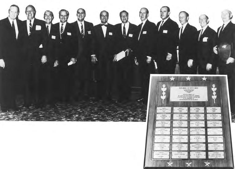In November 1956 the Board of Directors established the annual ALPA Air Safety Award for outstanding contribution by members in the field of air safety.