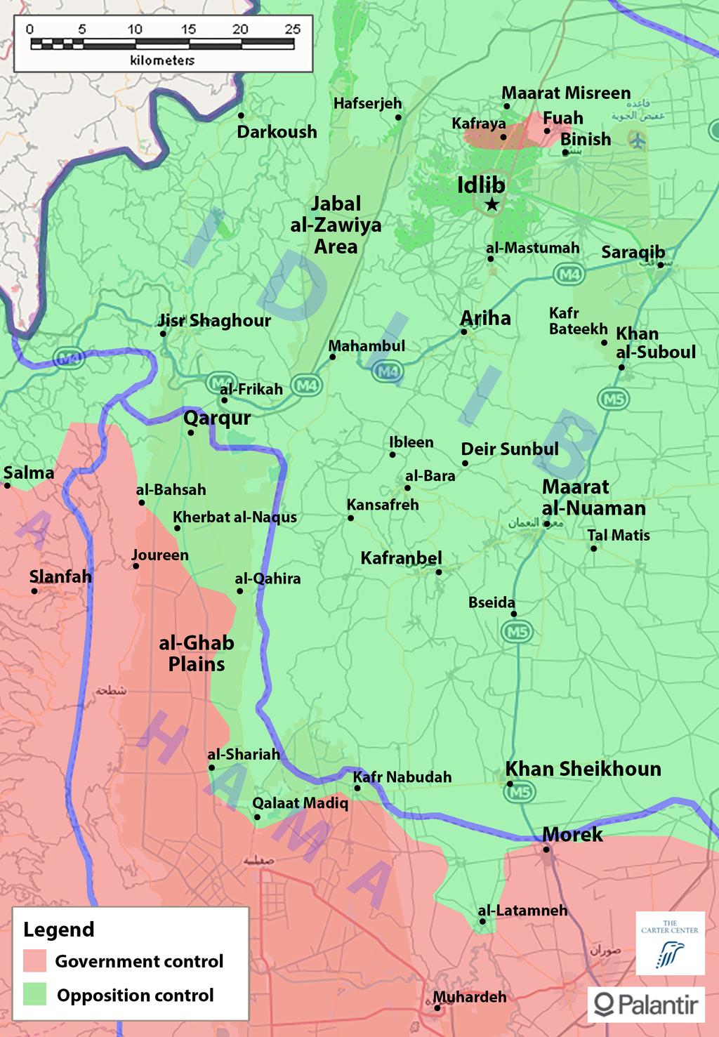 The Carter Center Syria Frontlines Update, October 9, 2015 Northwestern Syria Northwestern Syria, including the governorates of Aleppo, Idlib, Hama, Latakia, and Tartous, continues to encompass the
