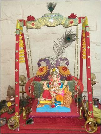 13. Mr. Kiran Gawande (CGPL Mundra) Mr. Kiran Gawande made Ganesh temple with waste newspaper.