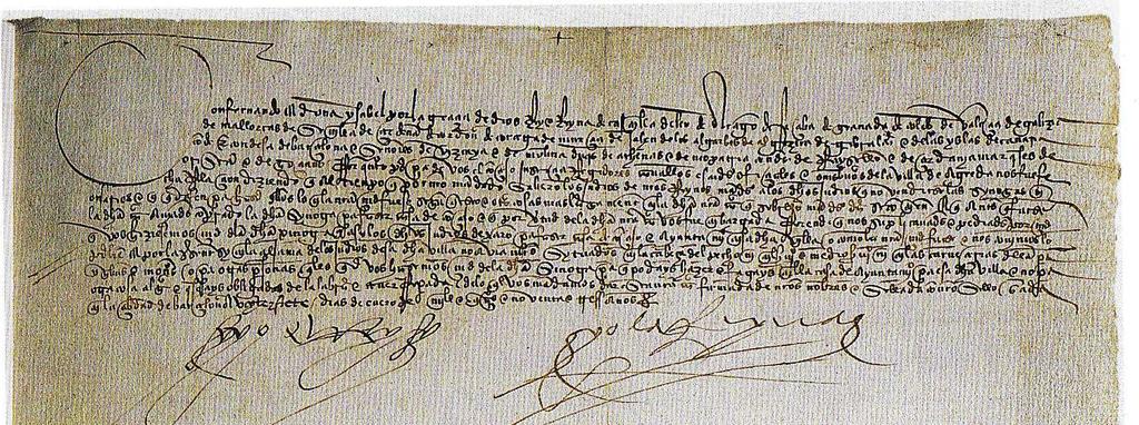 Letter from the monarch in Barcelona on 27