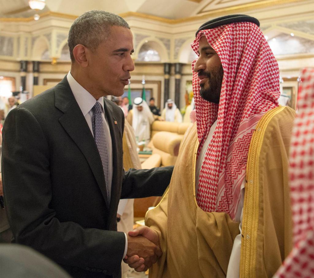 Prince Mohammed Bin Salman and President Barack Obama in Riyadh, April 2016.