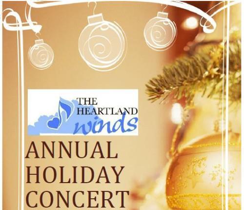 The Annual Holiday Concert of The Heartland Winds Community Band. Sunday, December 10 @ 3 PM. FREE admission! Location: Historic State Theater, 209 W.