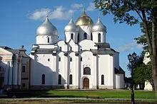 Contributions to History: Architecture Saint Sophia Cathedral in Novgorod, mid-11th century Rus'-Byzantine relations became closer following the marriage of the porphyrogenita Anna to Vladimir the