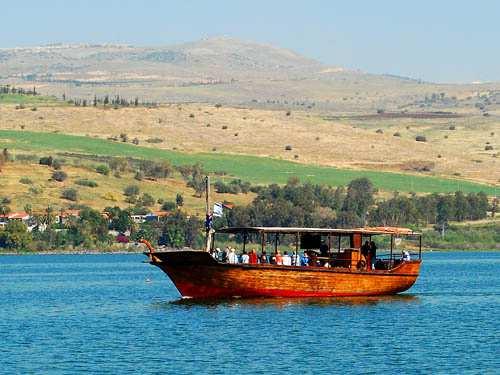 DAY 4 Wednesday, October 17 - MOUNT OF BEATITUDES CAPERNAUM/JESUS BOAT/SEA OF GALILEE BOAT RIDE GOLAN HEIGHTS Arise for breakfast to your breathtaking view - the tranquil Sea of Galilee!
