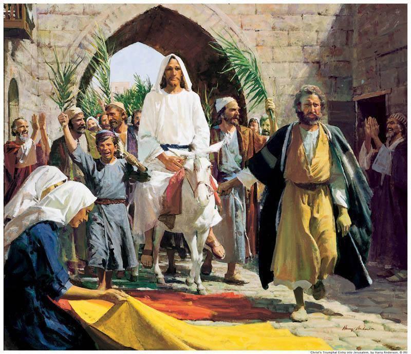 EASTER GREETINGS Waving palm branches & hailing their King Didn t know what coming days would bring Historical