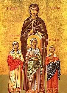 Page 4 MARTYR SOPHIA AND HER THREE DAUGHTERS Commemorated on September 17th (Reading and Icon courtesy of OCA Website) The Holy Martyrs Saint Sophia and her Daughters Faith, Hope and Love were born