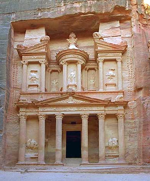#181 Petra - Treasury Jordan. Nabataen Ptolemaic and Roman. c. 400 BCE-100 CE. Cut rock.
