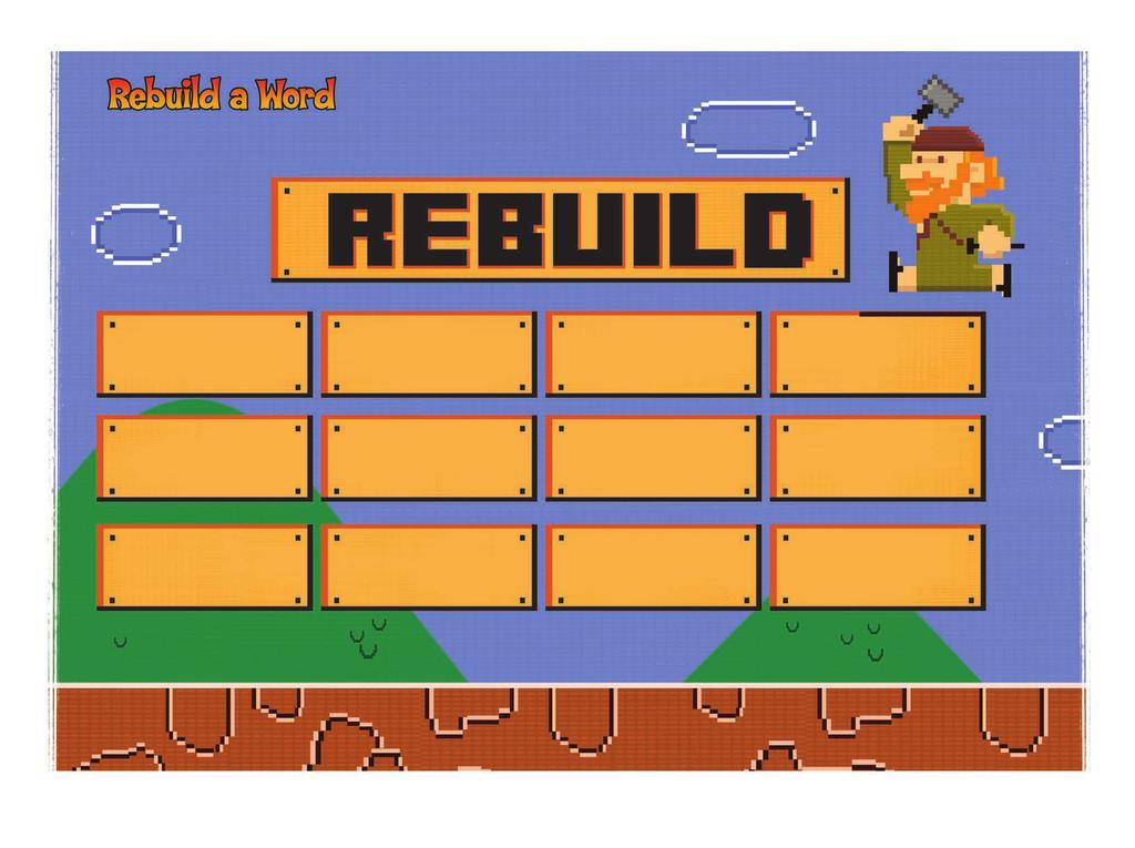 Instructions: How many words can you make using the letters from the word rebuild?