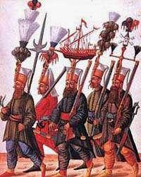 Janissaries The janissaries were initially formed of Dhimmi-- non-muslims, especially Christian youths and prisoners of war Such Janissaries, soon composed of all Muslims, became the first Ottoman