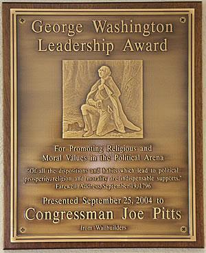 For the plaque, come up with a name for your reward (ex. The George Washington Award for Bravery) and then list at least 3 reasons why he is receiving this award.