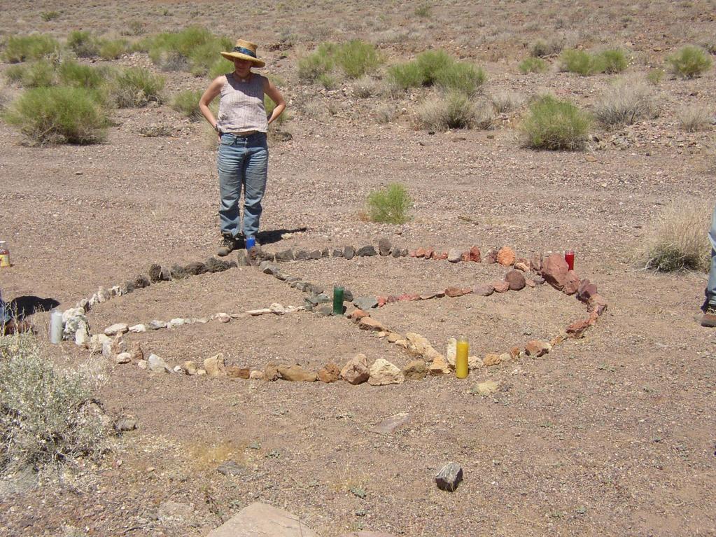 MEDICINE WHEEL MADE FROM COLORED ROCKS VISION QUEST 2004: DEATH VALLEY, CA When we hold this ancient map with respect, we will follow it s instructions to a good life.