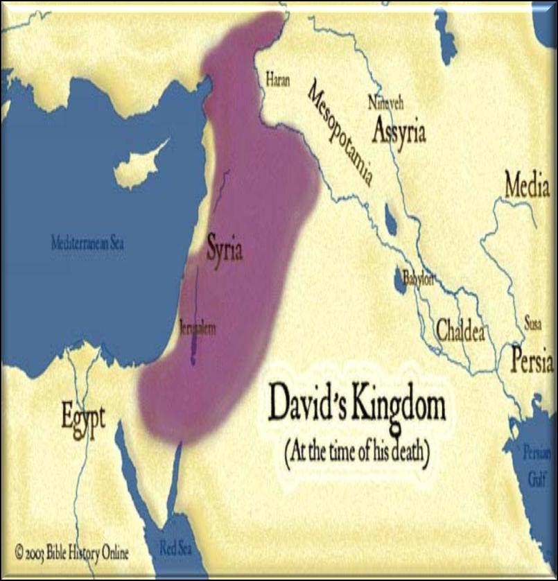 David would establish his capital at Jerusalem, after he conquered it from the Jebusites. He then organized a central government and worked to enlarge his kingdom.