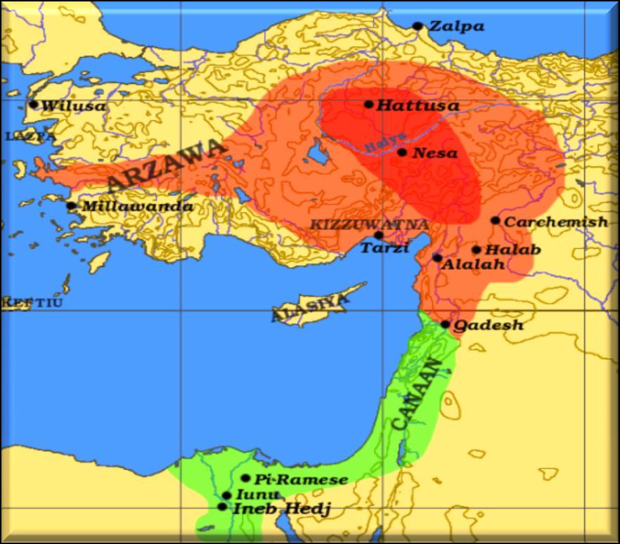 The Hittite Empire would span Asia Minor, Syria and part of Mesopotamia and