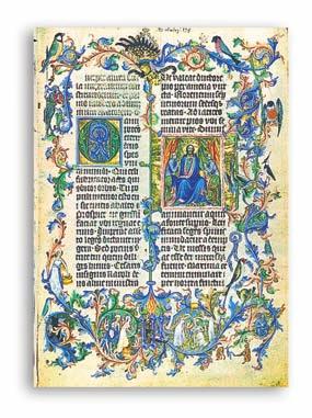 Illuminated manuscripts, such as the one below, were usually the work of monks.