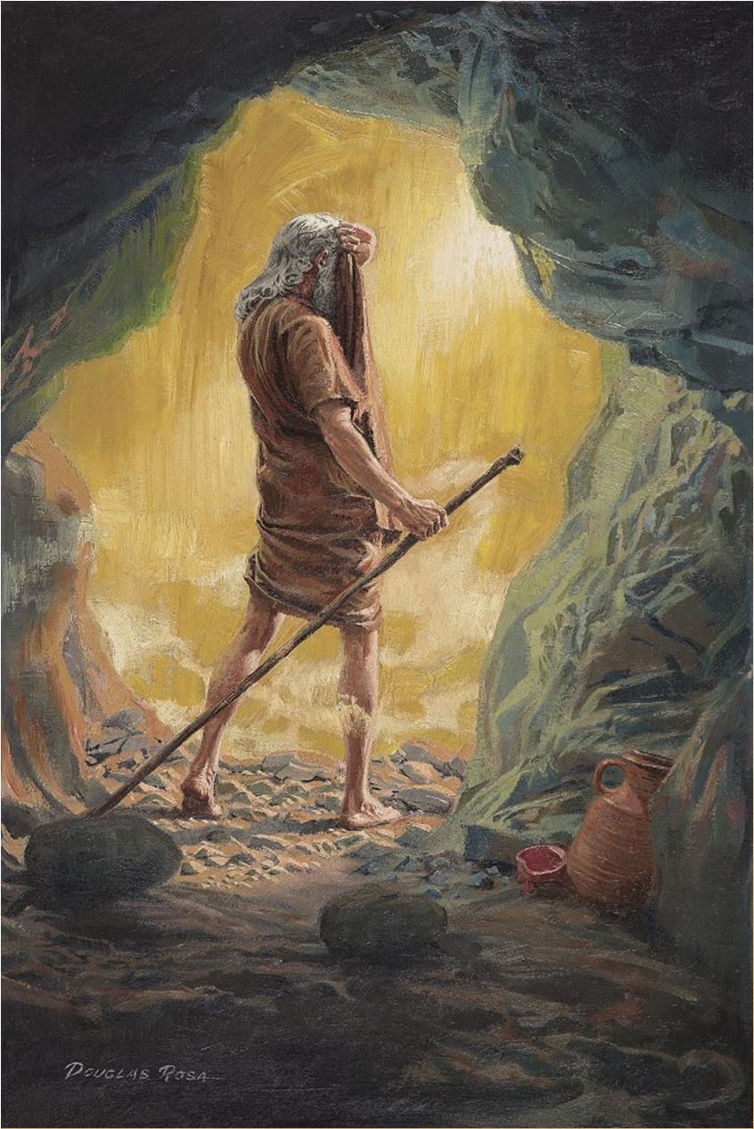 God and Prophets a light silent sound. When he heard this, Elijah hid his face in his cloak and went out and stood at the entrance of the cave. A voice said to him, Why are you here, Elijah?
