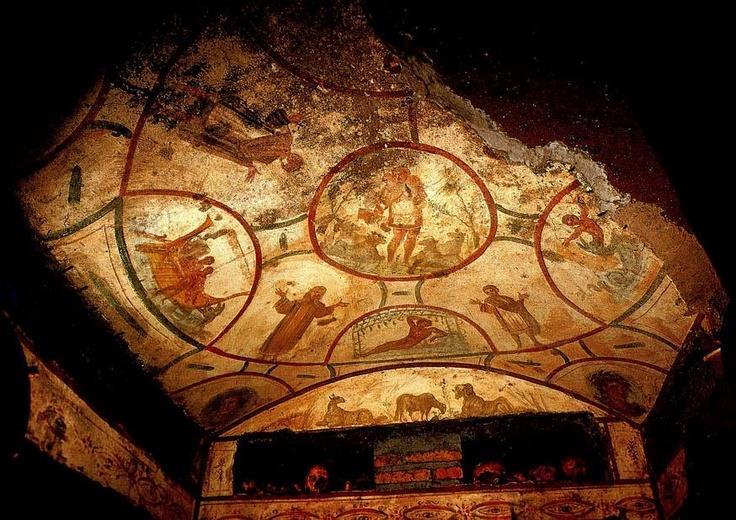 Painted Ceiling. 4 th Century A.D. Catacomb of SS.