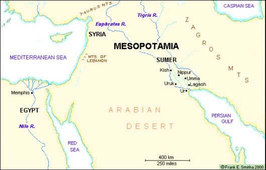 Mesopotamia MESOPOTAMIA Mesopotamia is now known as the country of Iraq. The world s first civilization arose in Mesopotamia between the Tigris and. بين نهرين Euphrates rivers around 4000-3500 BC.
