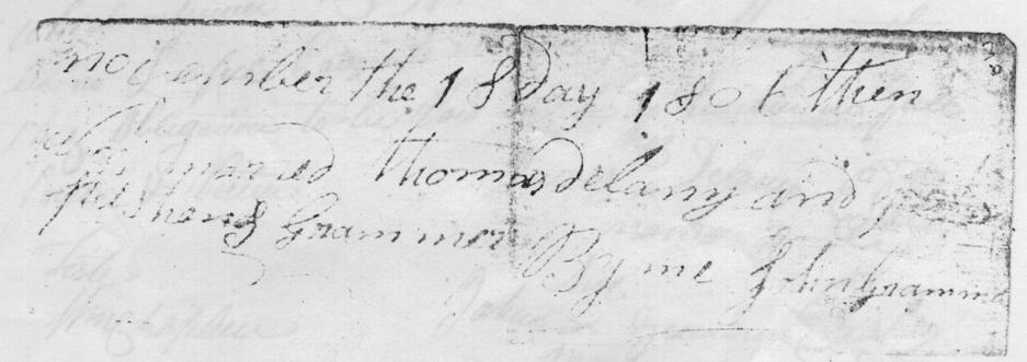 John I...Reverend John Marriage certificate for Hasken Grammer and Thomas Delaney, Warren County, Kentucky. Rescan. John s land is mentioned in the August 9, 1810, Warren County entry for John W.