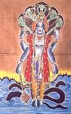 Vishnu personified tolerance and patience and gentleness is the hallmark of his personality.