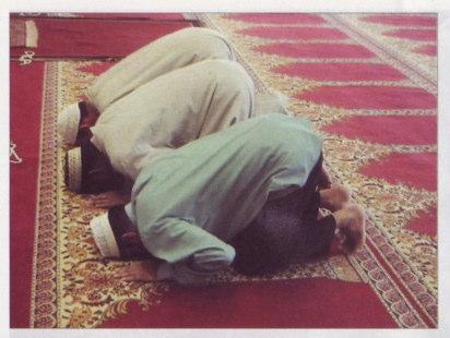 The Muslim at Prayer Page 12... and when the time of prayer is come, the faithful stand and bow before God, and make obeisance to Him, by touching the ground before them with their foreheads.