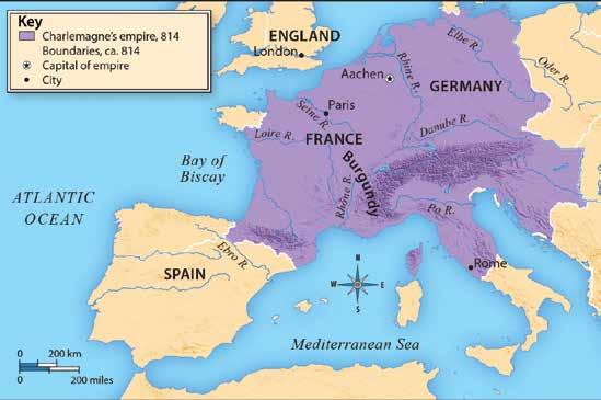 Charlemagne ruled areas that would become part of modern Europe. The Holy Roman Empire Charlemagne s empire continued in various forms for hundreds of years. Part of it expanded toward the east.